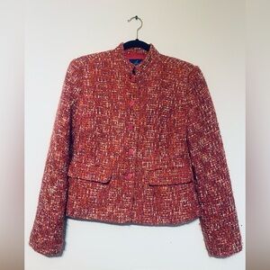 JH Collectibles Women's Rich Red Tweed Blazer
